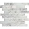 Msi Blocki Blanco Interlocking SAMPLE Glass Stone Mesh-Mounted Mosaic Tile ZOR-MD-0227-SAM - alternate 1